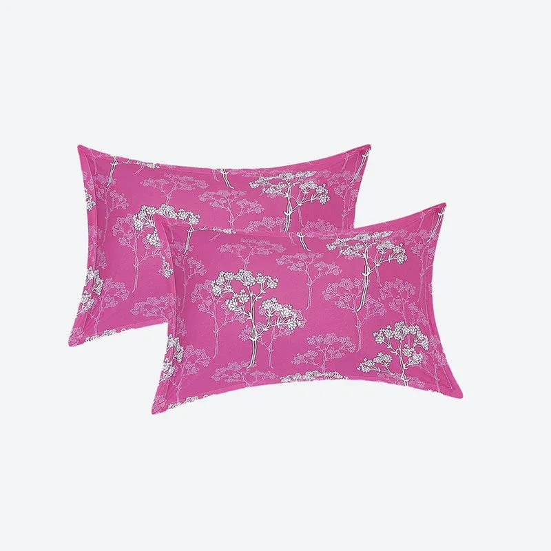 Monte Carlo Multi Blocks Cotton Bedsheet (Pink,Black) - 104 TC media 9