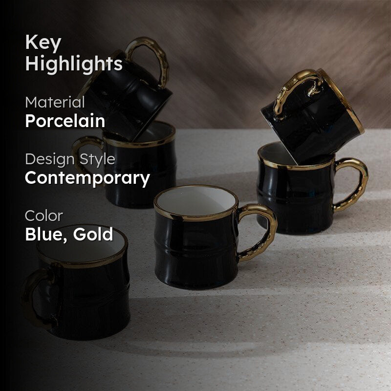 Akagi Porcelain Tea Cup (180 mL Each) -  Set of Six media 2
