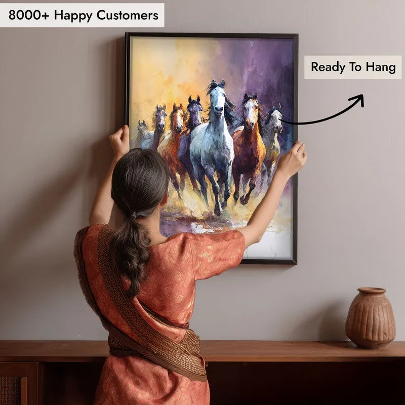 Untethered Horse Wall Painting With Black Frame media 8