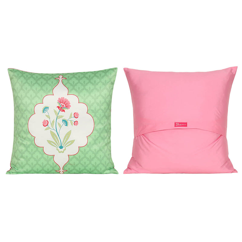 India Circus Blushing Printed Velvet Cushion Cover - Set Of Five media 5