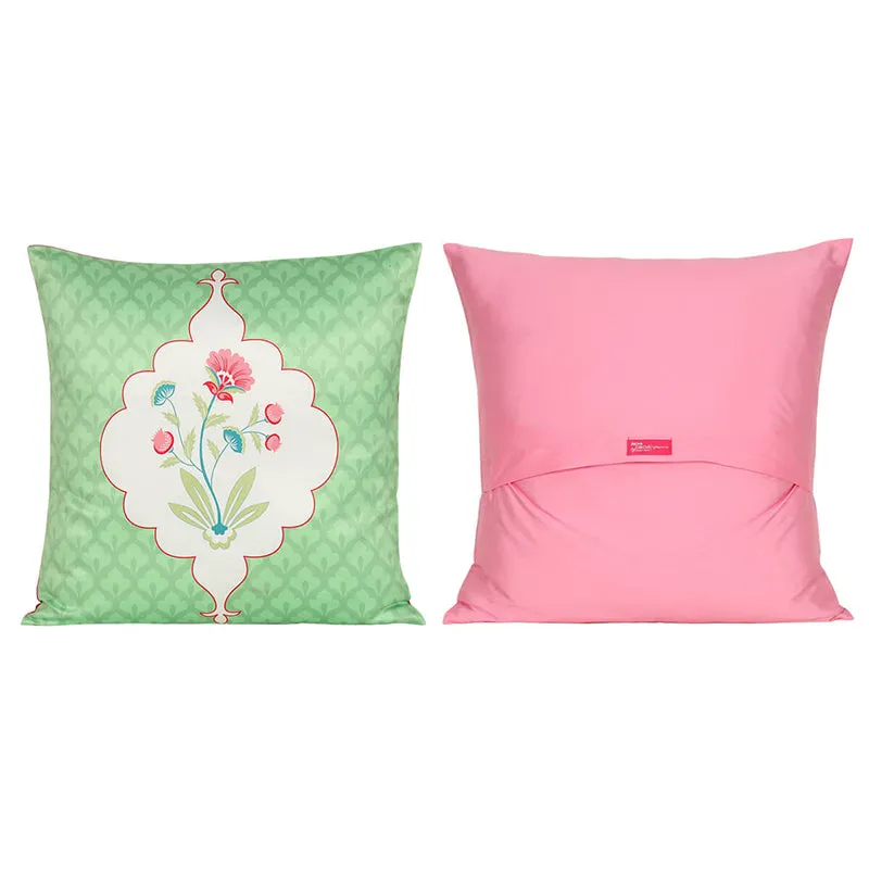 India Circus Blushing Printed Velvet Cushion Cover - Set Of Five media 5