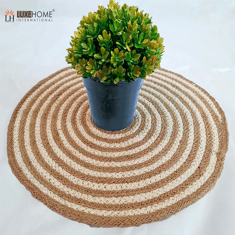 Terra Thread Jute Table Mat - Set Of Four media 5