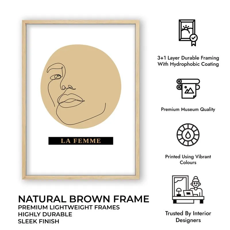Ethereal Woman Canvas Wall Painting With Brown Frame media 10