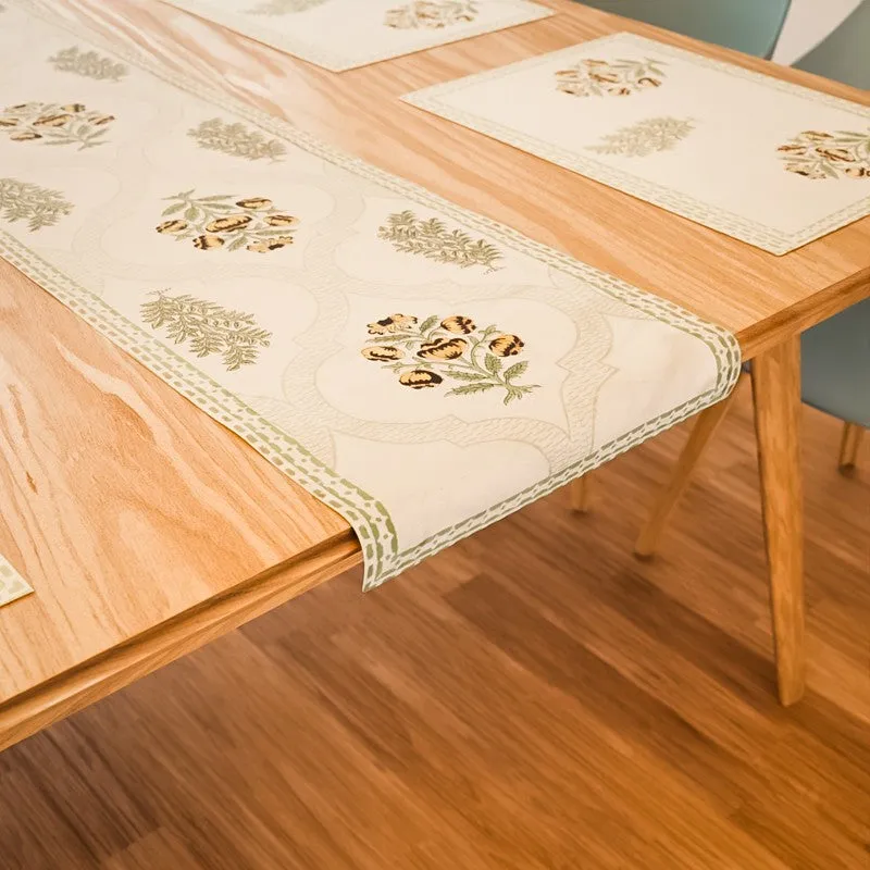 Earthy Elegance Cotton Table Linen Set (Brown) - Seven Piece Set media 6
