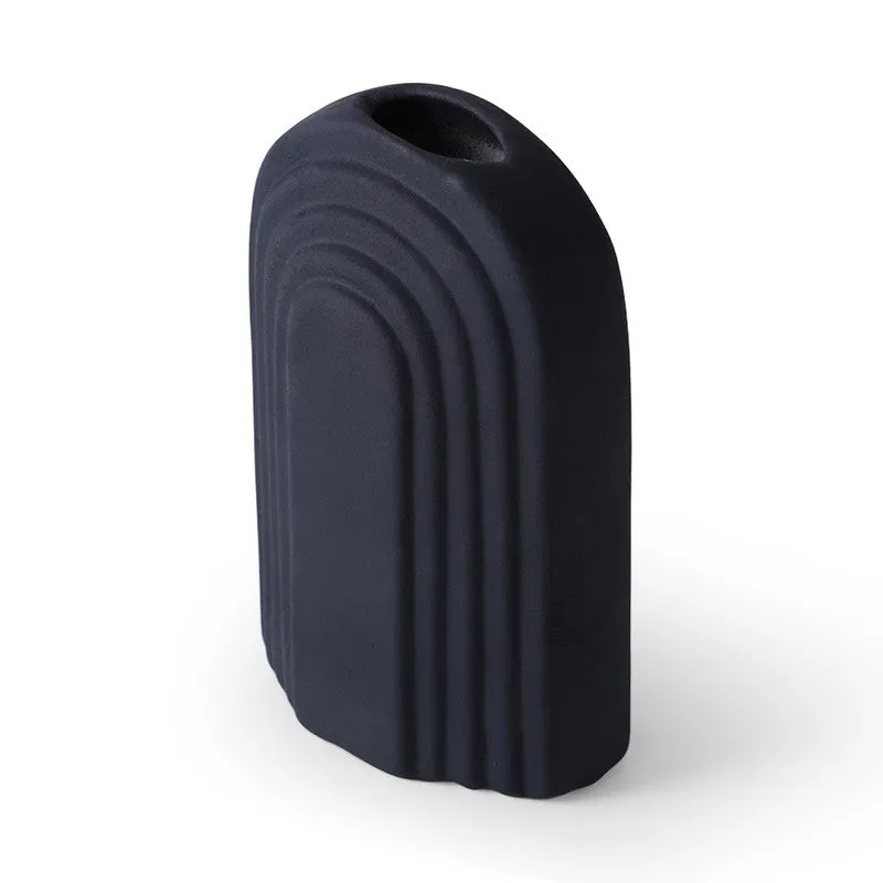 Arch Form Neutral Ceramic Vase - Black media 6
