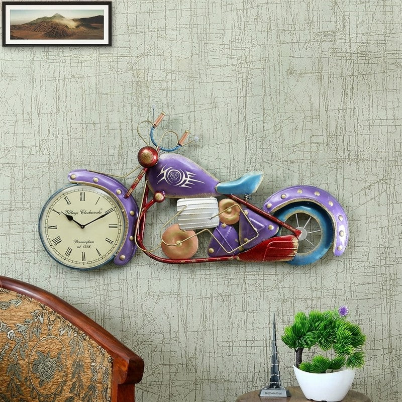 Bike Inspired Decorative Metal Wall Clock
