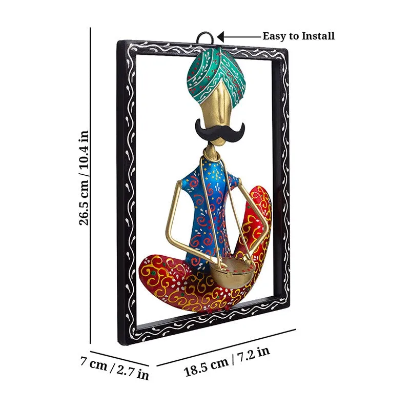 Folkart Iron Wall Accent - Orange,Blue media 8
