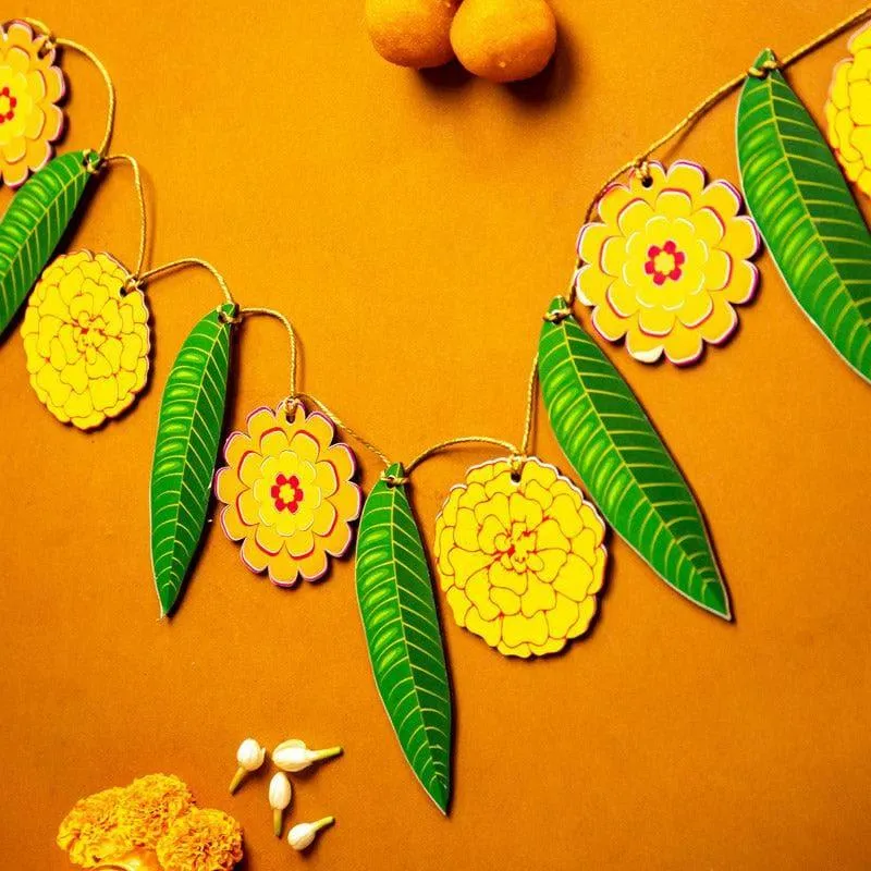 Flower And Mango Leaf Festive Toran media 4