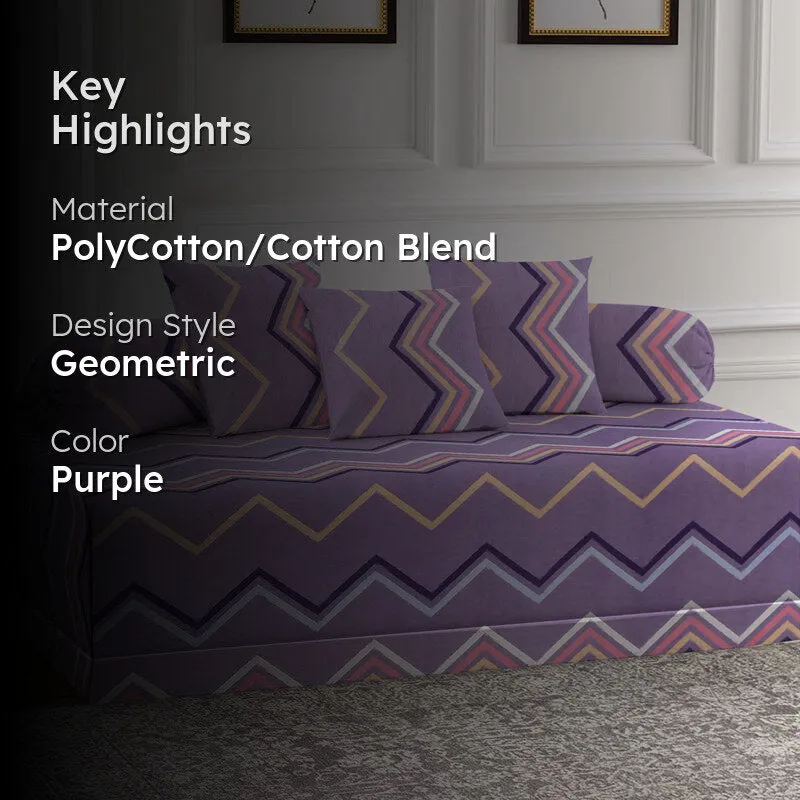 Funky Chevrons Diwan Set - Six Piece Set media 2