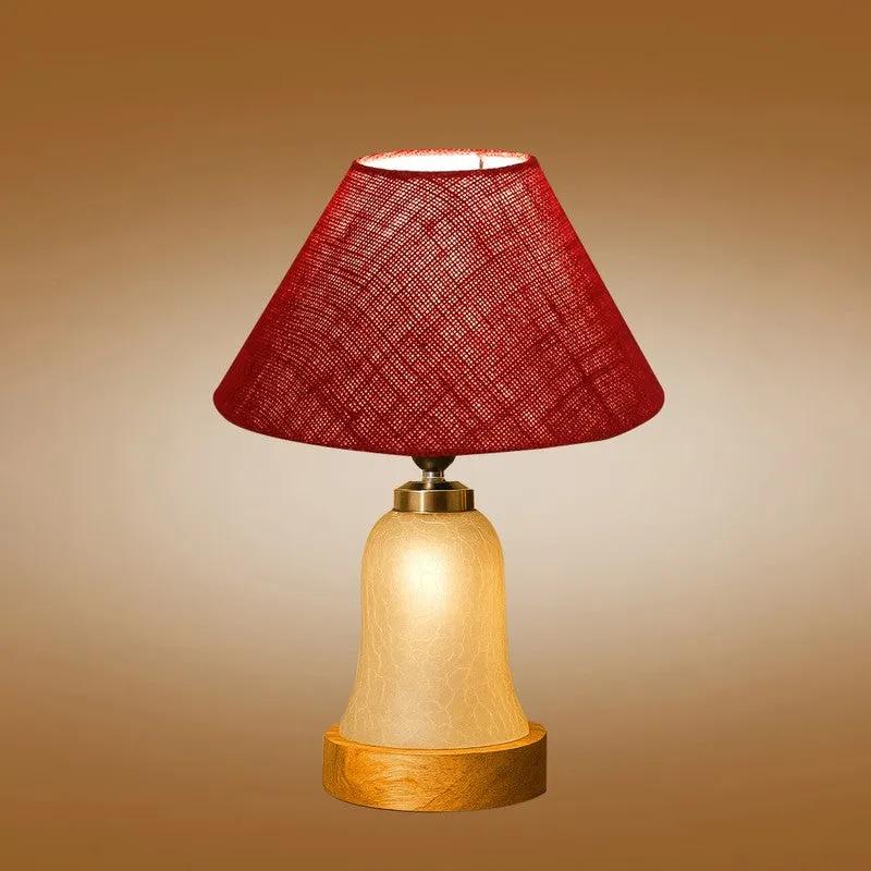 Zoravelle Wooden Table Lamp - Maroon media 7