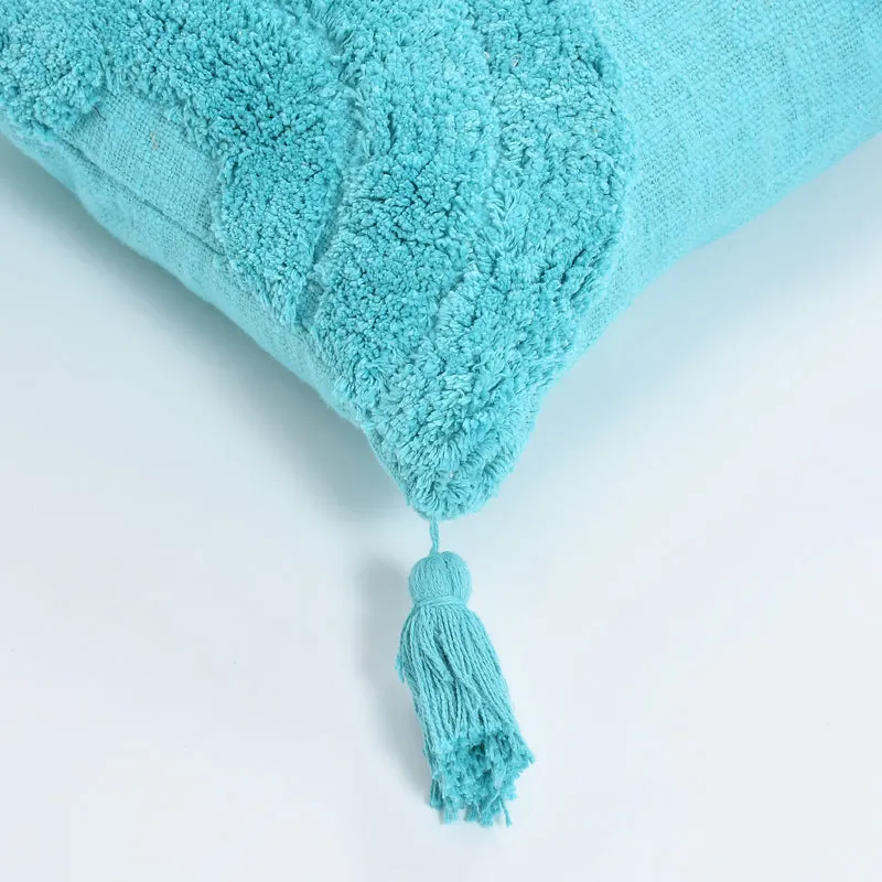 Aquila  Tufted Cushion Cover (Blue) - Set Of Two media 6