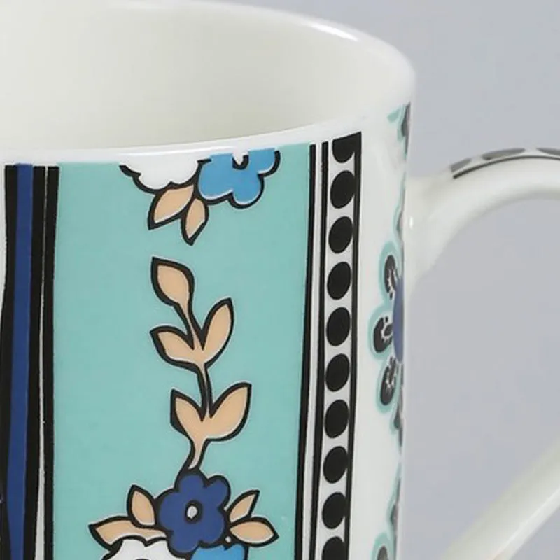 India Circus Sketch Pattern Tea Cups (220 mL Each) - Set Of Six media 8