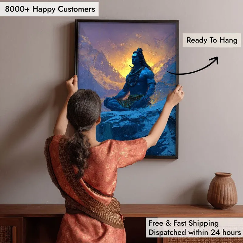Lord Shiva Meditating I Archival Paper Wall Art media 5