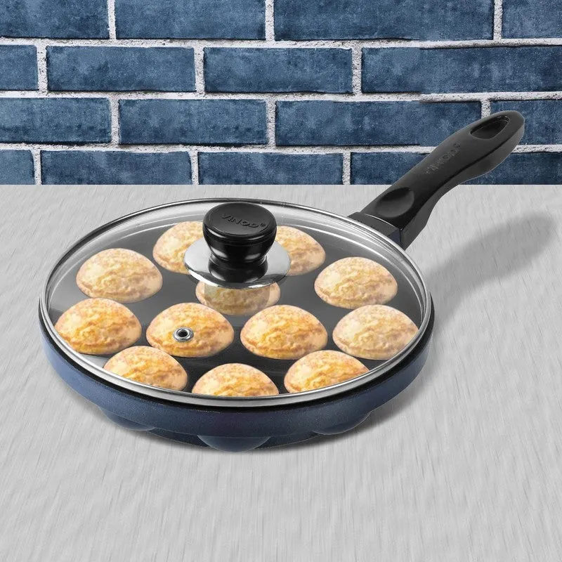 Vinod Raven Non-Stick Paniyaram Pan With Lid - 11 Inches media 1