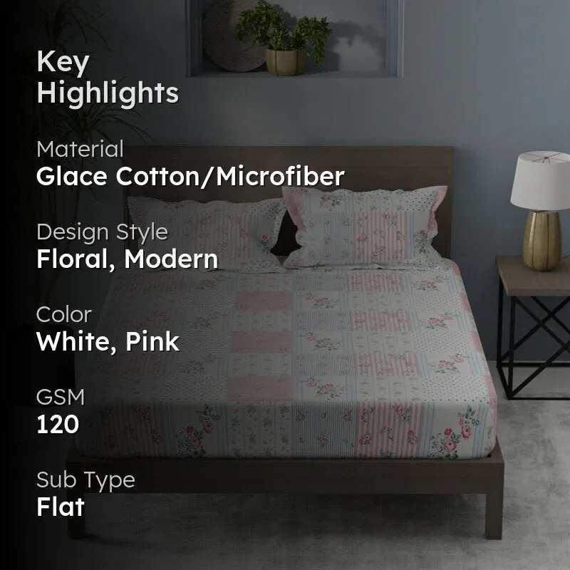 Petal Haven Single Microfiber Bedsheet - 120 GSM media 2
