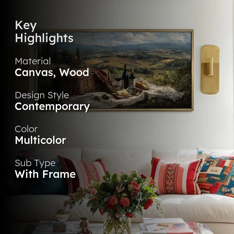 Valley Feast Canvas Wall Painting With Frame media 2