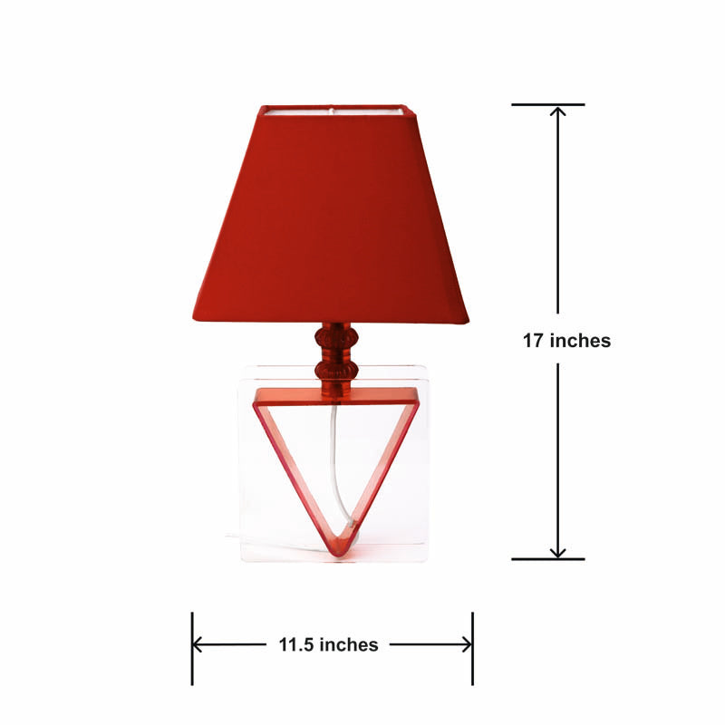 Indira Inverta Acrylic Table Lamp - Red media 6