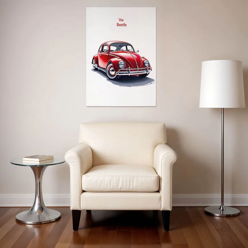 Retro Beetle Charm Wall Poster media 1