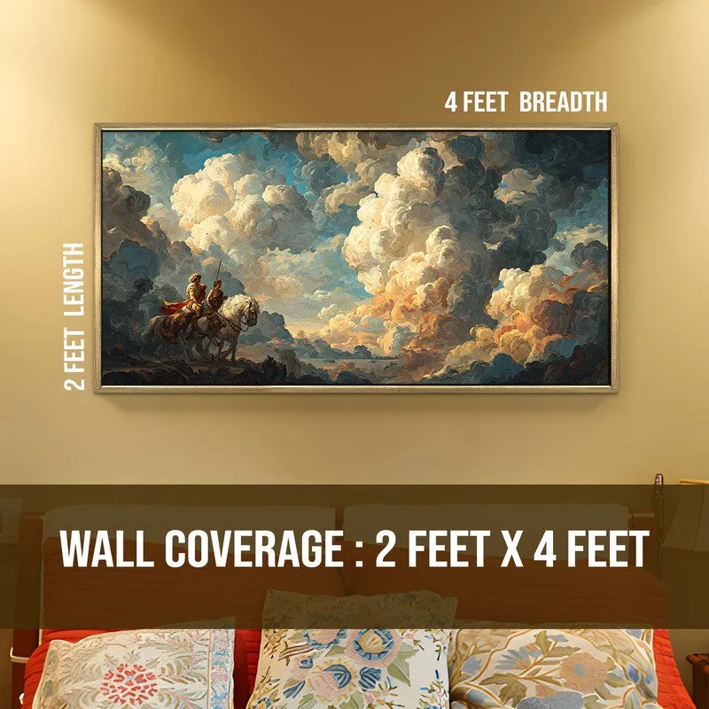 Pilgrims of the Sky Canvas Wall Painting With Frame media 8