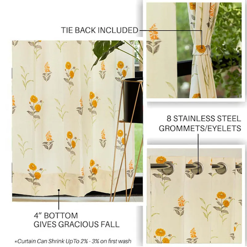 Urban Space Ivyra Curtain (Yellow) - Set Of Two media 5