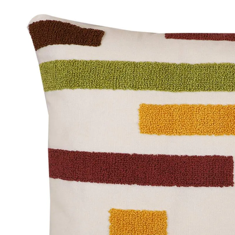 Lagos Sunset Tufted Cotton Cushion Cover - Set Of Two media 5