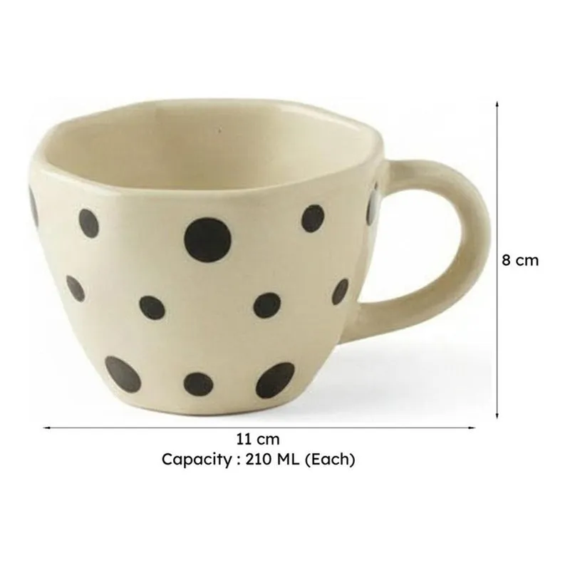 Big Ceramic Tea Cup (210 mL Each) - Set of Four media 8