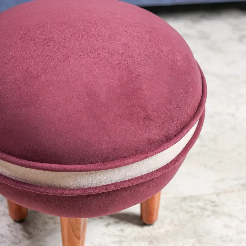 Contemporary Velvet Footrest Ottoman  Purple media 7