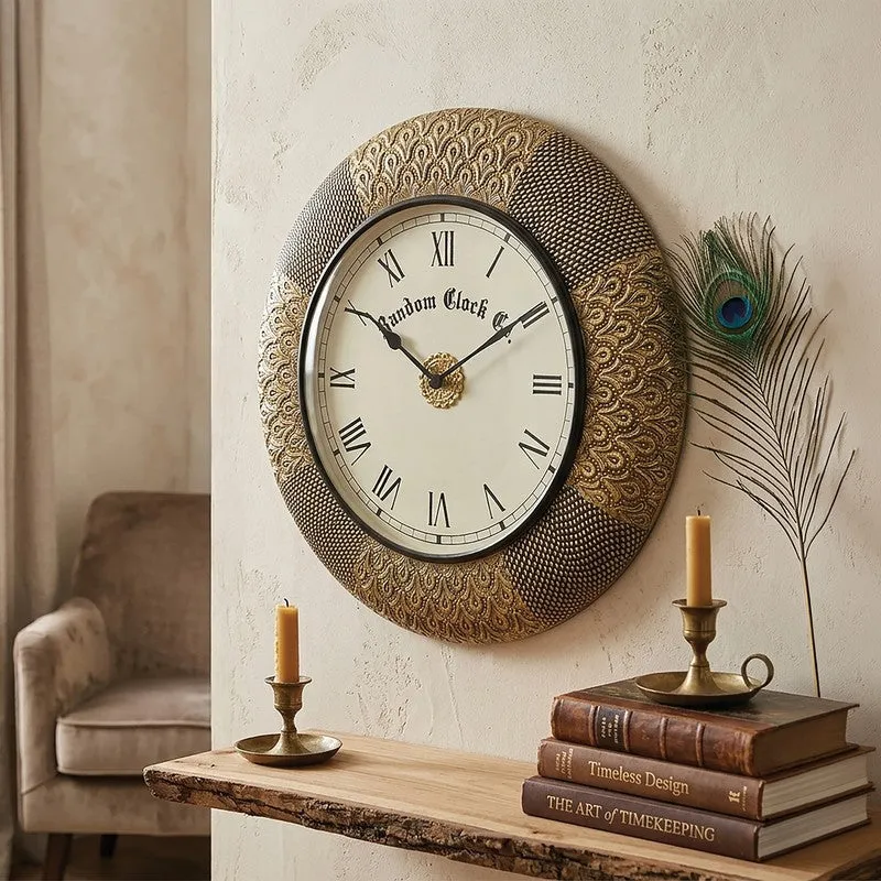 Zenvix Brass Analog Wall Clock media 1
