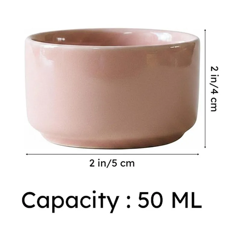 Ceramic Dip Bowls (Pink,50 mL Each) - Set Of Six media 7