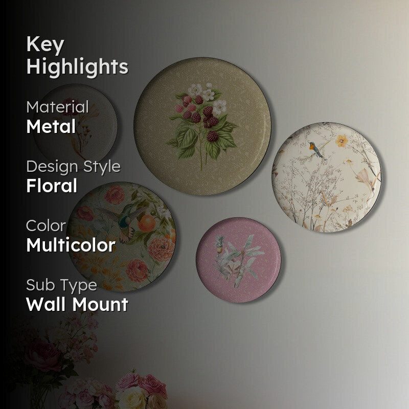 Artira Metal Wall Plate - Set Of Five media 2