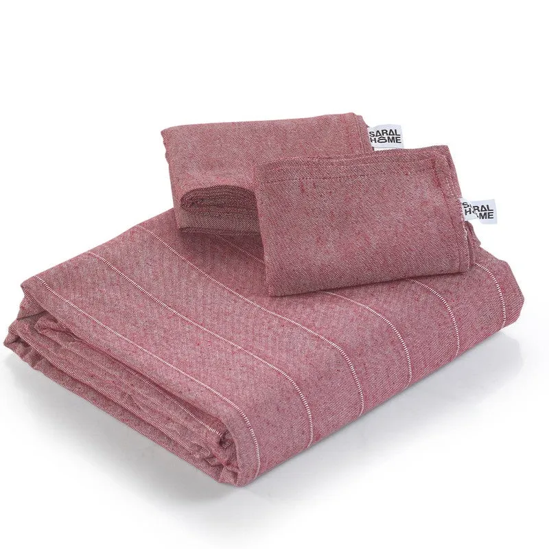 Serene Spread Cotton Bedsheet (Purple) - 220 TC media 5