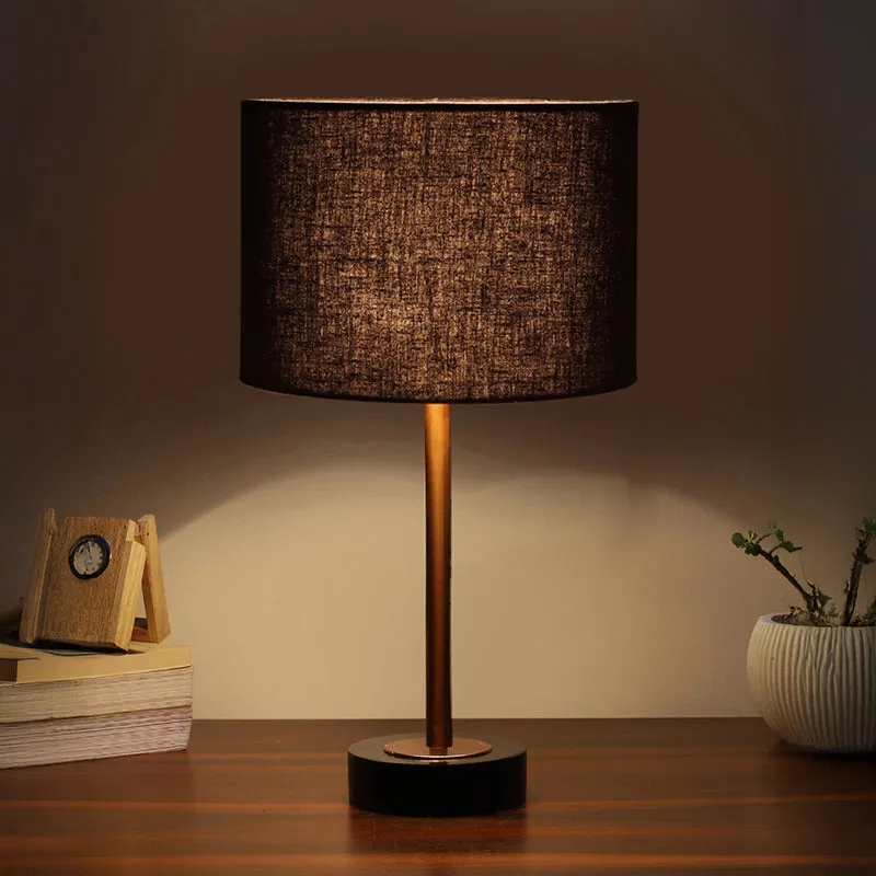 Cotin I Rodin Wooden Table Lamp - Black,Copper media 1