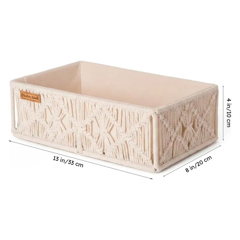 Perily Handcrafted Organiser (Metal,Cotton) Basket media 5