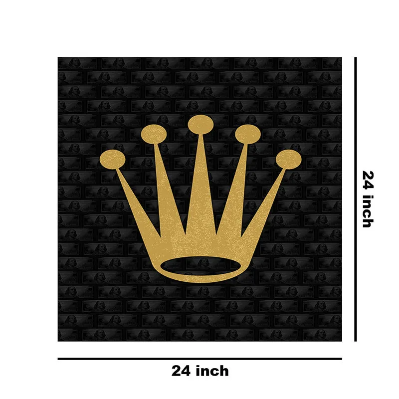 Golden Crown Wall Painting media 8