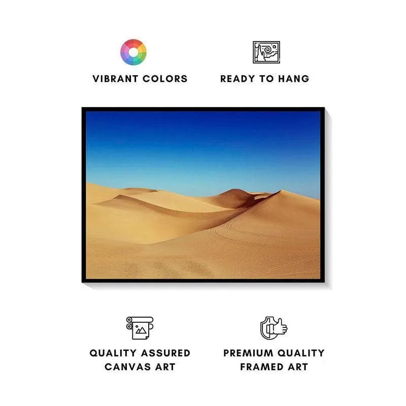 Imperial Sand Dunes Canvas Wall Painting - Black Frame media 4