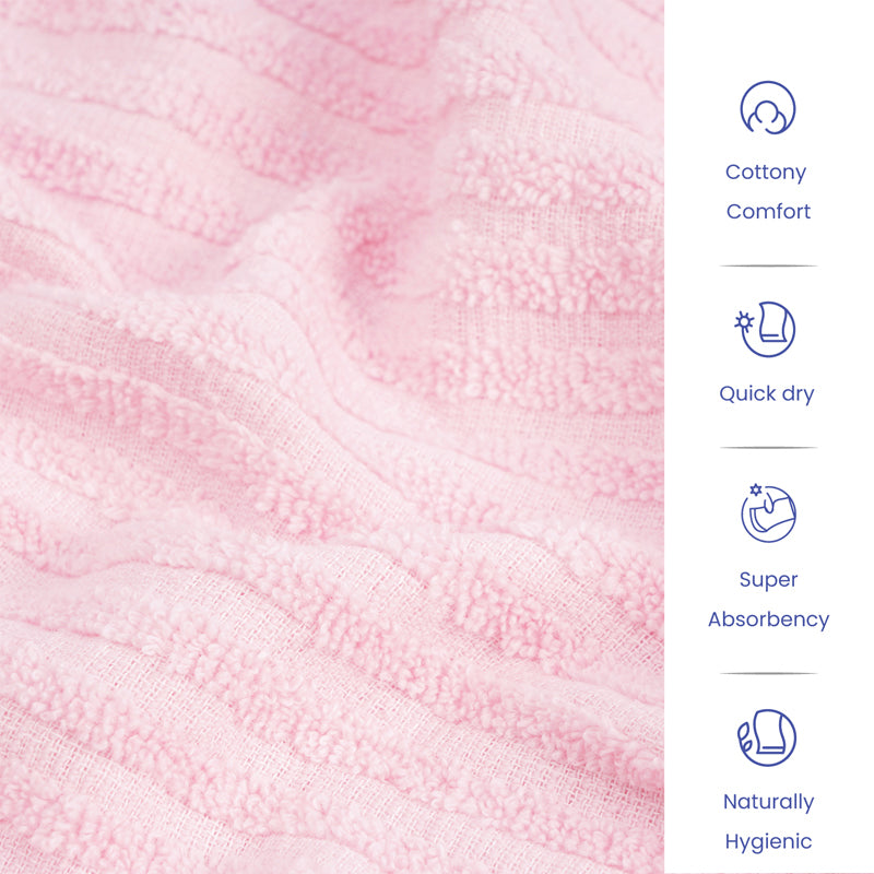 Micro Cotton LuxeDry Striped Bath Towel - Pink image 7