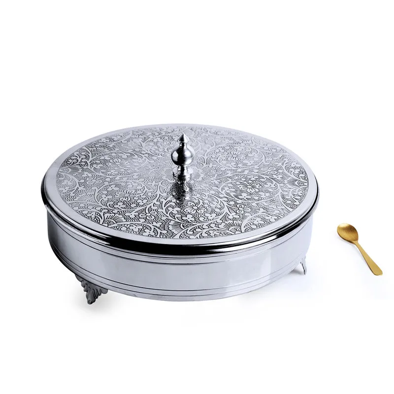 Shahi Rasa Hand-Etched Stainless Steel Masala Box media 3