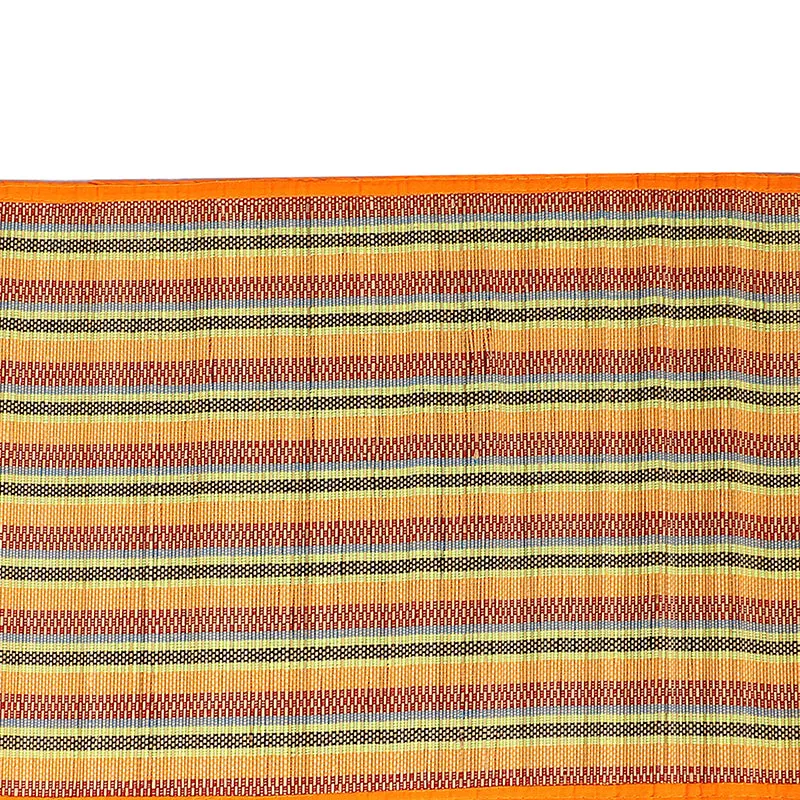 Chequered Zen Bamboo Table Mat (Orange) - Set Of Six media 3