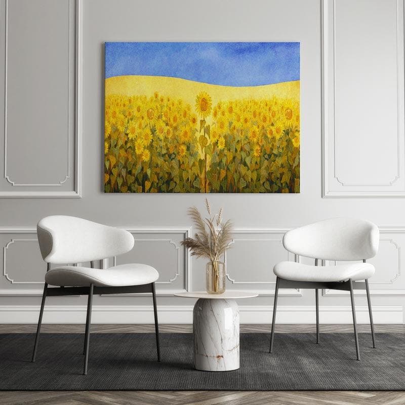 Field of Sunshine Canvas Wall Painting - Gallery Wrap