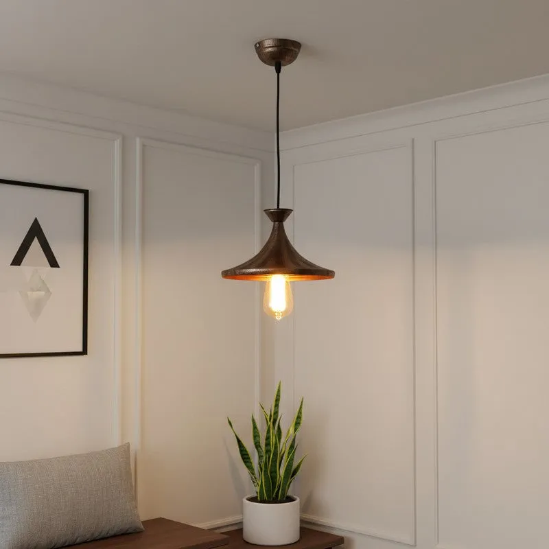 Antique Finish Iron Ceiling Lamp media 1