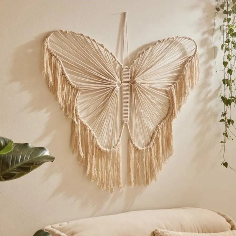 Butterfly Niara Macrame Metal Wall Accent media 1
