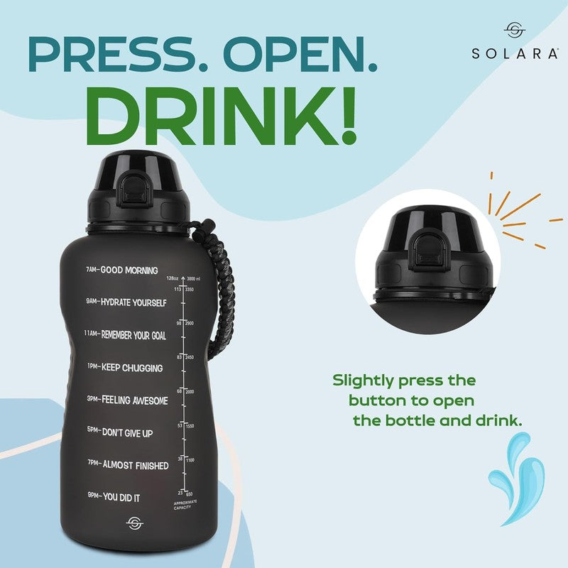 Solara Siply Plastic Water Bottle (3800 mL) - Black media 7