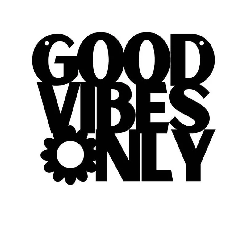 Good Vibes Only Typography Mild Steel Wall Accent media 3