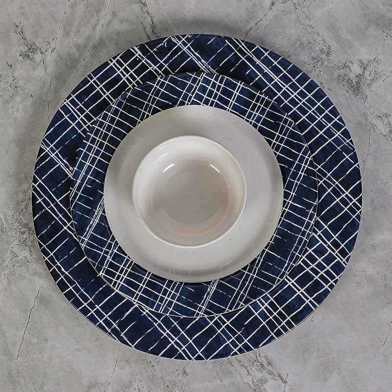 Triva Checkered Dinner Plate - 24 Piece Set media 3