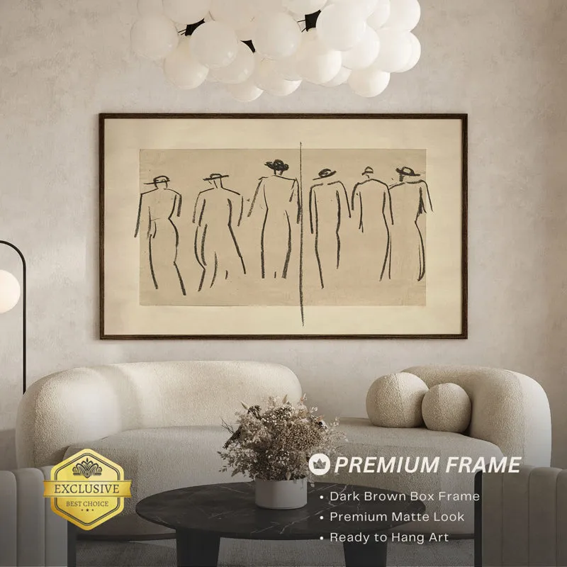 Form In Lines Wood Wall Art With Frame - Black media 3