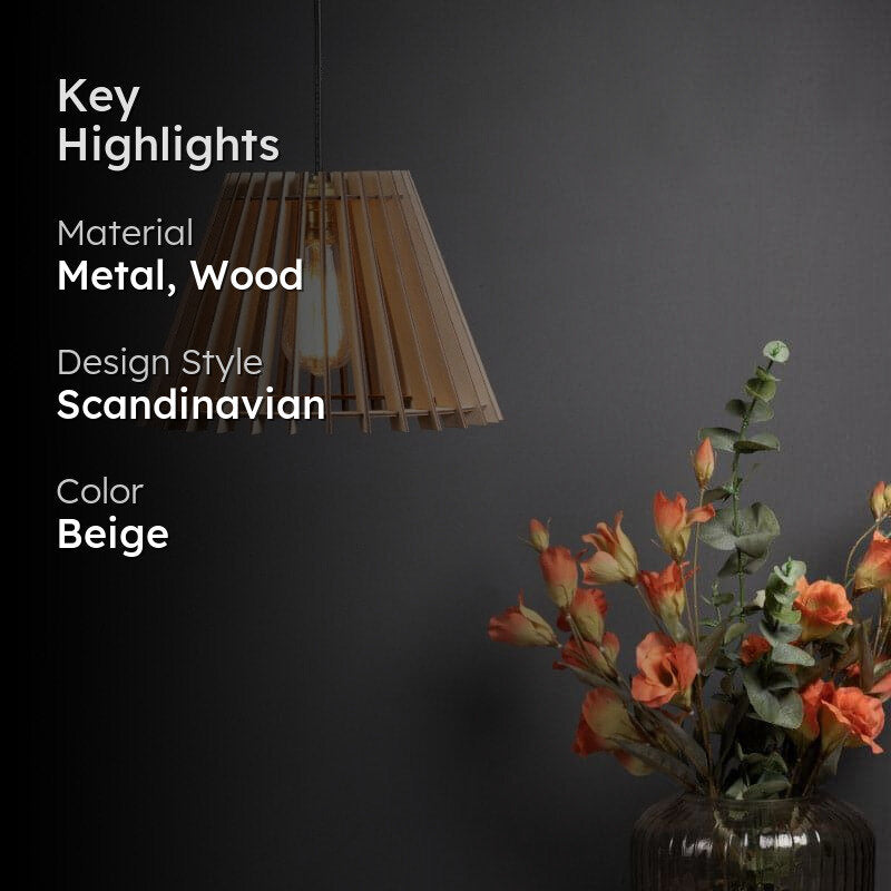 Akari Wooden Ceiling Lamp media 2