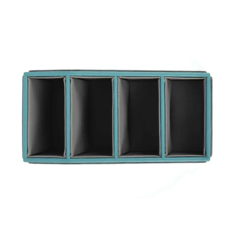 Tisca Slant Faux Leather Desk Organizer - Grey media 7