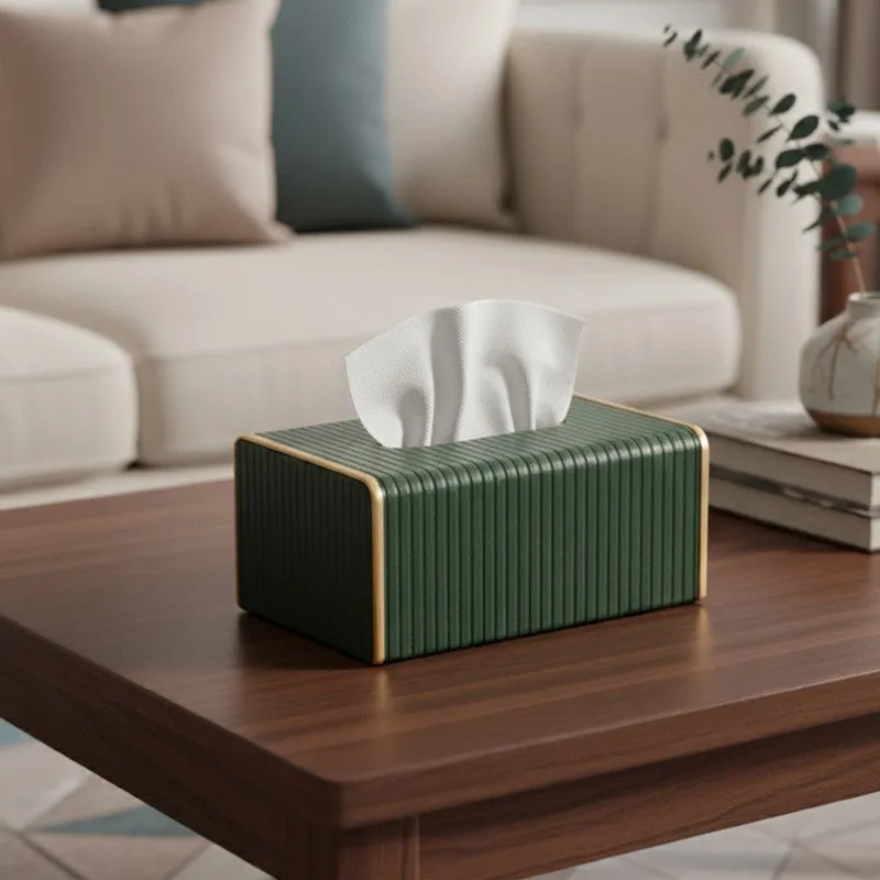 AarviDecor Urban Edge  Faux Leather Tissue Holder media 1