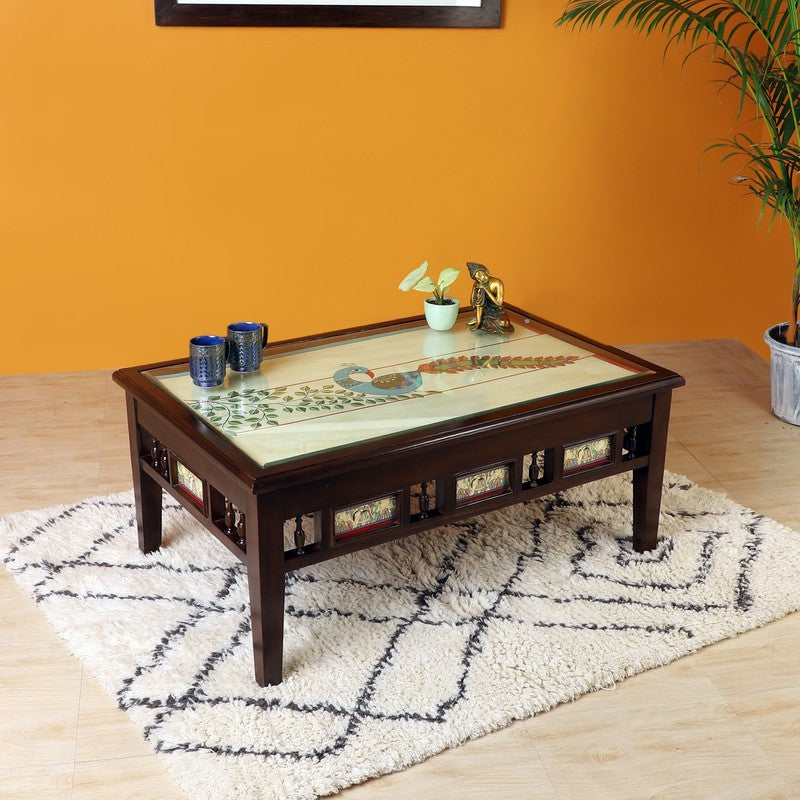 Peacock Teak Wood Center Table