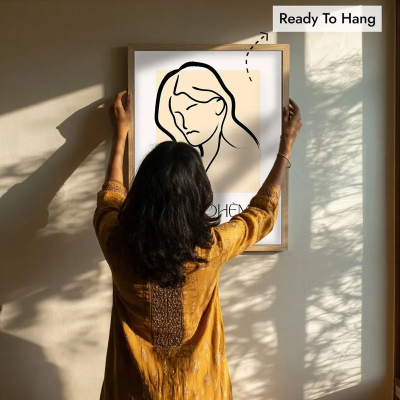 Tender Tilt Canvas Wall Painting With Brown Frame media 8